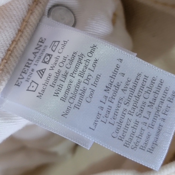 Everlane The Original Cheeky Jean size 32 Ankle Organic Cotton Ecru Ivory - Picture 4 of 12